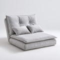 Poltrona relax dalle linee essenziali pieghevole, colore grigio chiaro