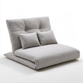 Poltrona relax dalle linee essenziali pieghevole, colore grigio chiaro
