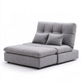 Poltrona relax dalle linee essenziali pieghevole, colore grigio chiaro